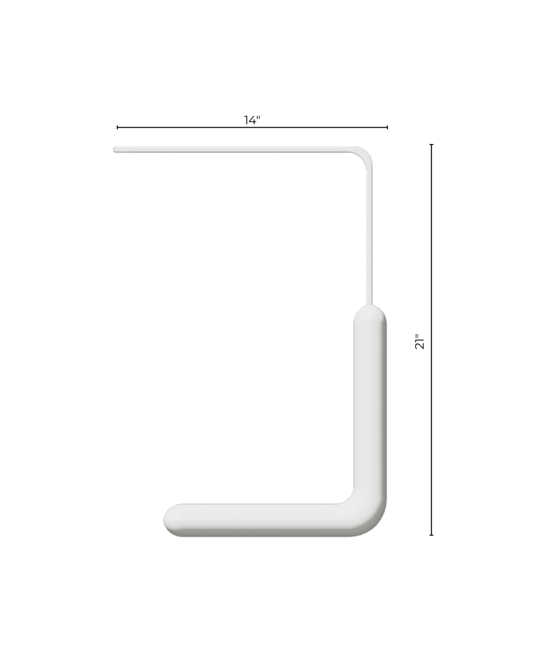 Linea Side Table – Teak Wood Base with bent Glass Top