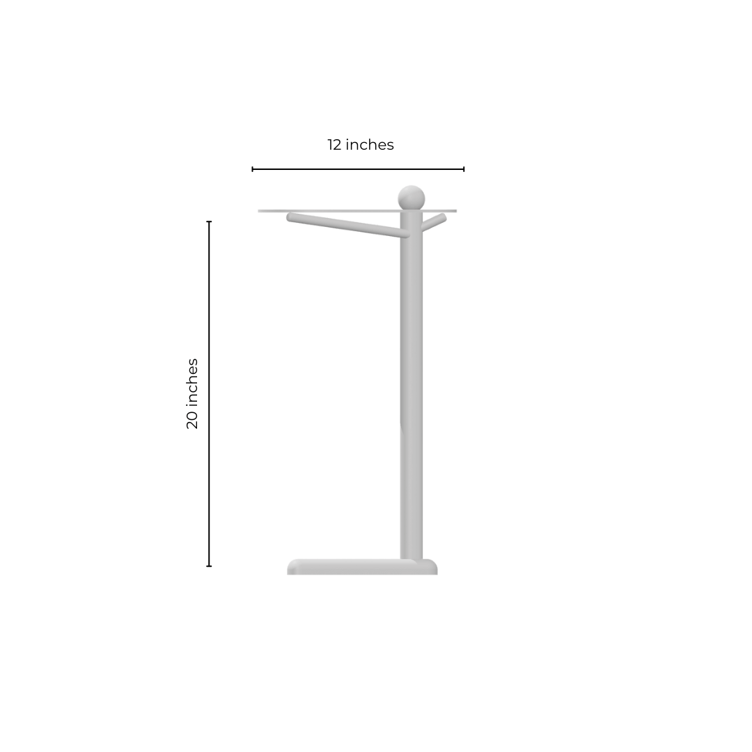 trilo side table side profile with dimensions