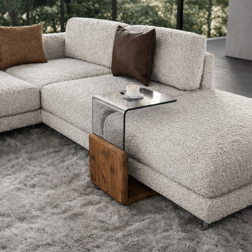 Minimalist Linea side table showcasing modern wooden furniture design